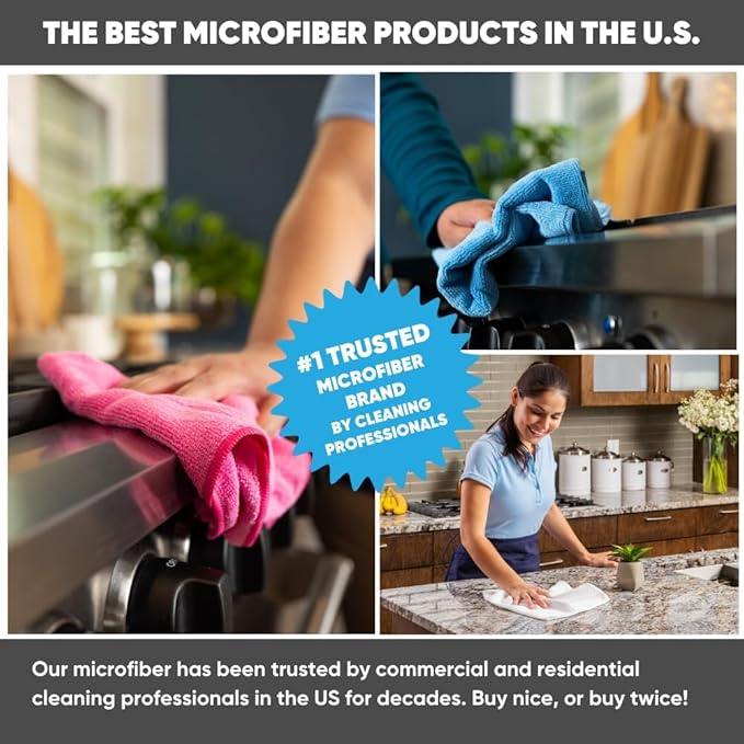 Microfiber Wholesale Premium TV Screen Cleaning Cloth Black | 14”x14” | 3pk | Soft Microfiber Suede | XLarge Reusable | No Lint Scratch-Free Durable | Large TVs Monitors