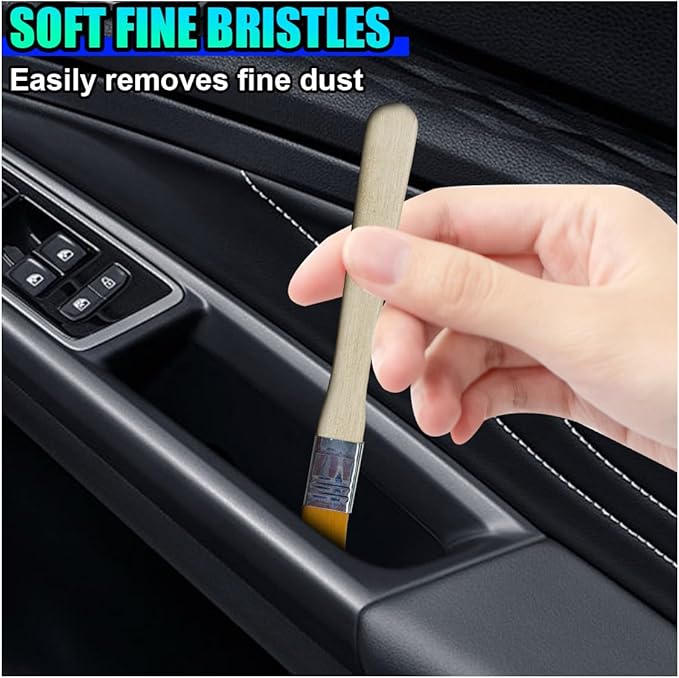 10PCS Car Detailing Brush Kit, Nylon Anti-Static Car Interior Cleaning Tools, Portable Crevice Cleaning Brush Auto Dusting Tool Multipurpose for Dashboard Air Vent Computer Keyboard