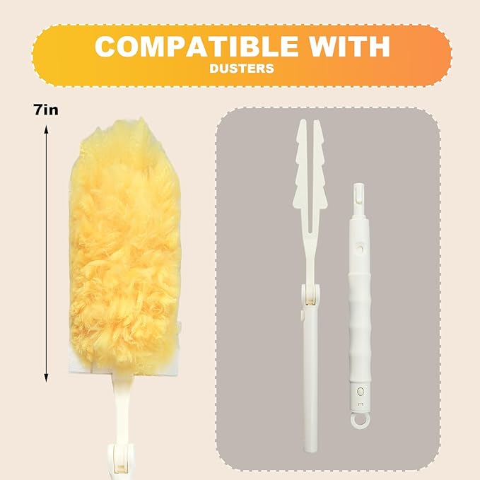Heavy Duty Duster Refills, Disposable Dusters Kit for Cleaning, Multi Surface 360 Feather Duster(30) (Handle is Not Included)