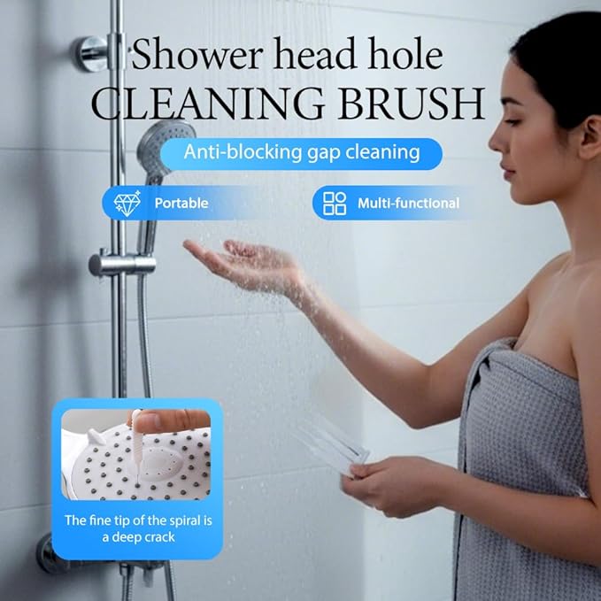 Shower Head Cleaning Brush for Small Hole, 2026 New Upgrade Gap Hole Anti-Clogging Cleaning Brush, Multifunctional Shower Cleaning Tools, Showerhead Cleaning Brushes Picks for Bathroom (10 Pcak)