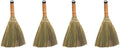 Veemoon 4 Pcs 12 Inch Whisk Broom, Handheld Cleaning Broom Straw Corn Whisk Brush Small with Handle Dust Brush Rustic for Dirt and Debris Household