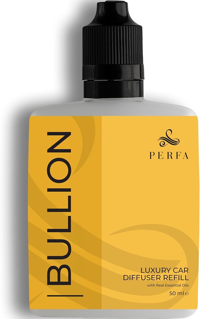 Bullion Car Air Fresheners (Refill) | Affordable Car Air Fresheners for Men | 50ml Diffuser Refill | 6 Months Freshener Long Lasting | Gift-Ready Men's Pefume by Perfa