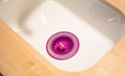 Joie Bloom Kitchen Sink Strainer Basket, Fits All Standard Sinks, Stainless Steel, Cute Garbage Disposal Drain Cover, 4.5-Inch, Flower, Colors May Vary