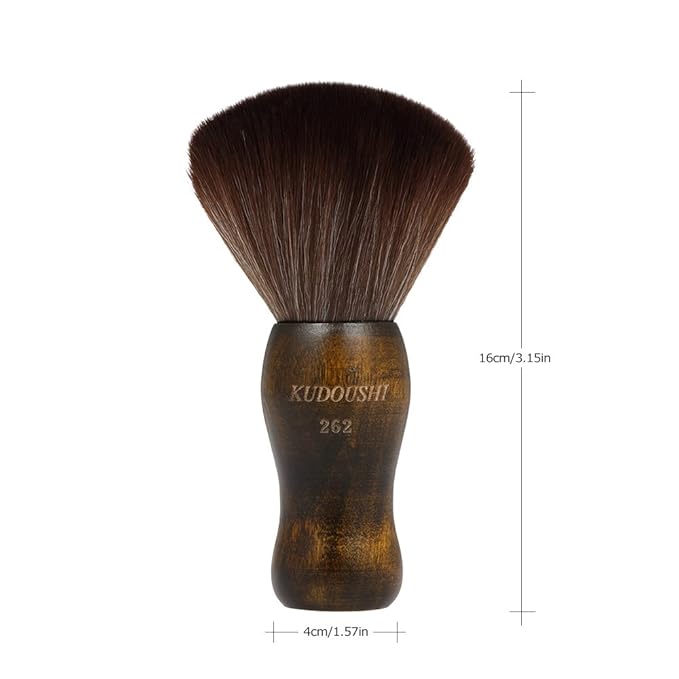 Anself Large Hair Cutting Neck Duster Brush Professional Barber Natural Fiber Wooden Handle Cutting Kits Type1