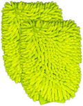 2 Pack Microfiber Car Wash Mitt | Ultra-Soft Chenille | Car Wash Detailing | Dual Sided Sponge Glove | Scratch-Free | Auto Care Brush Mitt | Great for Cars, Trucks, Motorcycles & More