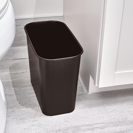 iDesign Small Bathroom Trash Can –Mia Collection – Bronze