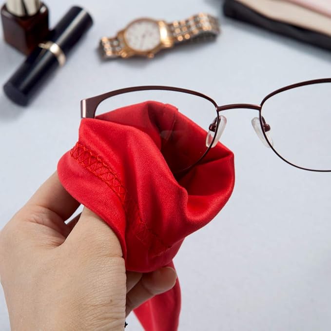 TRIUMPH VISION Soft Eyeglass Pouch 3 Pack - Pouch for glasses Microfiber Screen Cleaning Bag