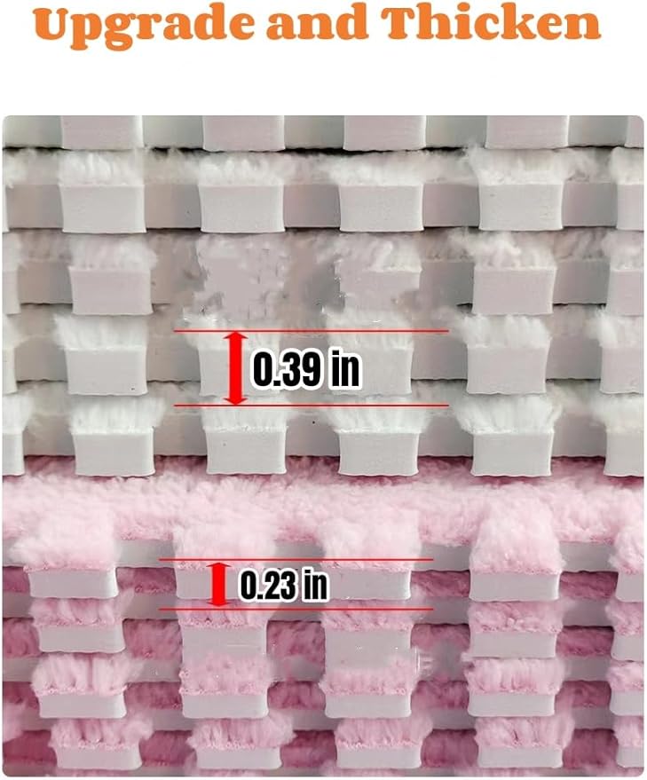 12Pcs Interlocking Carpet Tiles,12"x 12" Plush Interlocking Foam Carpet Tile with Border,Fluffy Play Mat Floor Tiles Thick Padded Squares Foam Tile for Playroom Decor (Light Blue+Dark Blue)