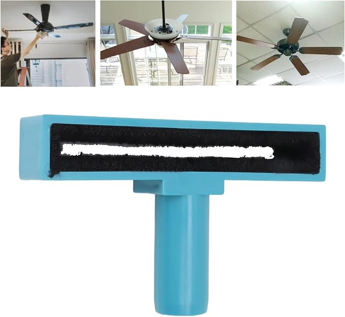 TOPINCN Washable Ceiling Fan Duster, Reusable Microfiber Blade Cleaner Brush for Home (Blue)