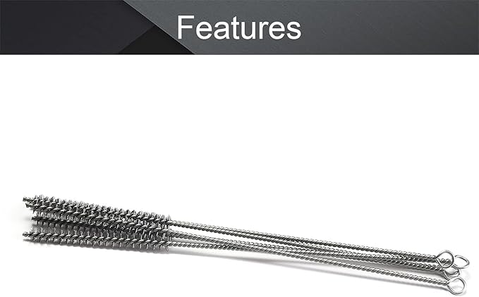 Utoolmart Steel Wire Spiral Power Brushes, 0.4-inch Diameter, 12-inch Length, 5pcs