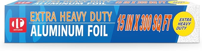 Super Thick Extra Heavy Duty Aluminum Foil 15" x 300 Sq Ft(about 30% Thicker than Regular Heavy Duty Foil) -for Grilling, BBQ, Cooking, Food Storage, Commercial & Pitmasters‘ Use