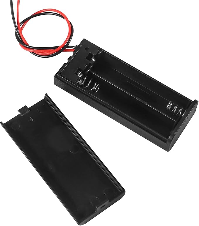 DIANN 10pcs AAA Battery Holder with Switch ON Off Case Back Cover 2X 1.5V Batteries Charger Holder Spring Clip Storage Box Cell Cable