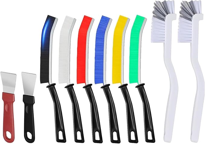 TuTuYa 10PCS Crevice Cleaning Brush Set, Gap Cleaning Brushes for Groove, Window, Gap, Tiles, Bathroom, Faucet, Sink, Stove, Cup ﻿ ﻿ ﻿ ﻿ ﻿ ﻿ ﻿