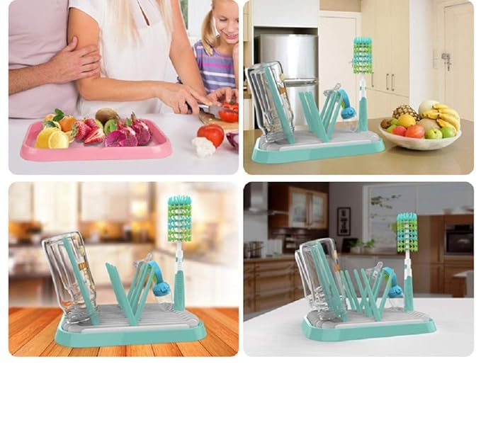 Baby Bottle Drying Rack Dryer Space Saving Travel Holder for Pump Cup Plastic Accessories