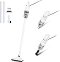 6-in-1 Lightweight Stick Vacuum Cleaner with 100W Powerful Motor, Mini Portable Household Handheld Vacuum Cleaner for Domestic Hard Floors, Carpets and Pet Hair(Porcelain White Corded)