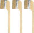 HARFINGTON Paint Brush 3Pcs 4" Brush Width Reusable Variety Angled Bend Brushes Radiator Paint for All Latex Oil Painting Furniture Walls Treatment, Brown