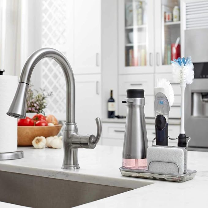 OXO Good Grips Soap Dispensing Dish Brush Refills, 2 Pack, White, Nylon Bristles