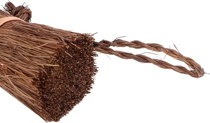 Mini Palm Broom Whisk Sweeping Hand Handle Broom, Mini Metal Brush, Handcrafted Bristle Hand Broom, Desk Washing Brush Computer Keyboard Desktop Car Table Tea Cup Duster Decoration