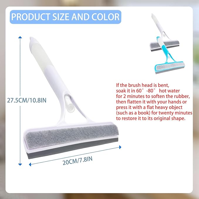 3 in 1 Spray Squeegee, 3 in 1 Window Cleaning Scraper, Window Squeegee with Sprayer for Glass, Flooring and Tiles, etc.(White)