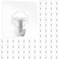 72pcs Adhesive Wall Hooks - 22lb(max) Heavy Duty Hooks for Hanging