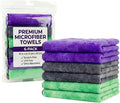 6 Pack Reusable Pak Details Micro Fiber Towels Car Detailing | 16x16 Ultra-Absorbent & Dual-Sided Car Microfiber Towel for Polishing, Wax Removal & Buffing | Lint & Streak-Free | Auto Cleaning Cloths