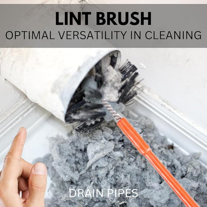 Bristle (2 Pack) 31 Inch Cleaning Brush for Dryer Lint and Cleaning Refrigerator Coils | 23" Brush with 8" Ergonimic Handle | Long Flexible Design Great for Cleaning Appliances & Hard to Reach Places