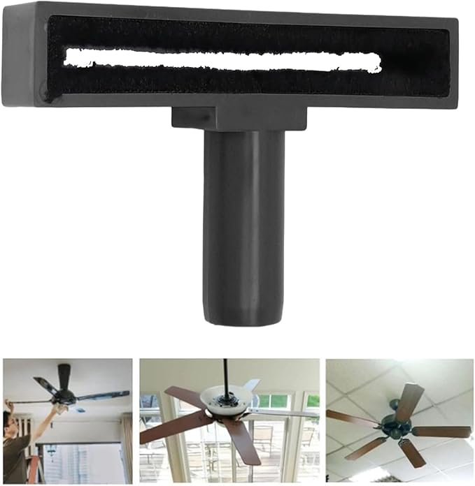 Ceiling Fan Cleaning Vacuum, Duster with Vacuum Attachment Lightweight Vacuum Ceiling Fan Blade Cleaner and Dust Remover Ceiling Fan Cleaning Tool Black