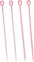 4pcs Straw Cleaner Brushes Compatible with Stanley, 31.5cm/12.4in Extra Long Full Bristle Coverage Reusable Straw Cleaning Brushes Cleaning Accessories (Macaron Pink, 3 Sizes)