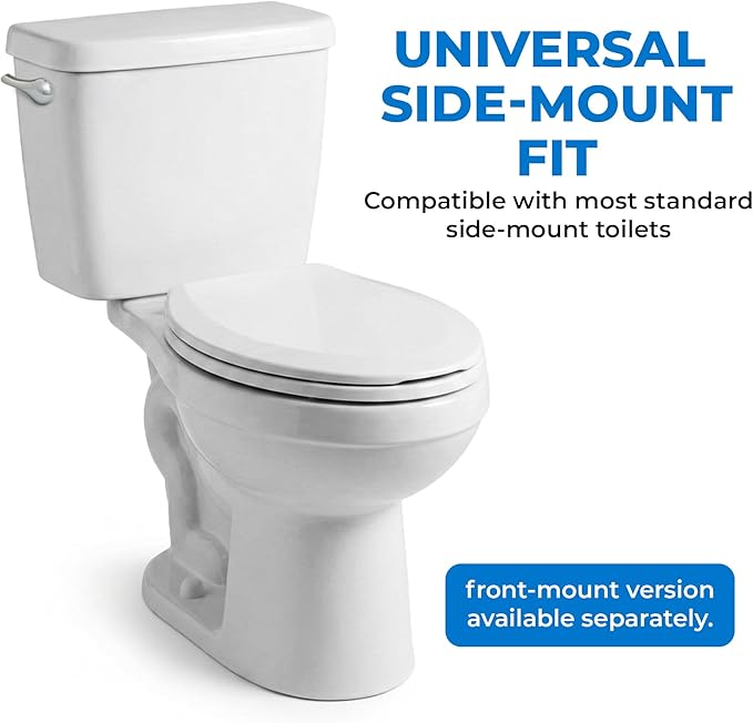 Qualihome Universal Toilet Tank Flush Lever, Chrome Finish Handle with Metal Nut, Fits Most Toilets (Side Mount)