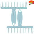 2 Pcs Broom Comb Hair Removal Comb Cleaning Brush with Hanging Hole Cleaning Tool for Floor Bathroom Sewer Hair Collectors, Blue