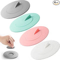 Bathtub Stopper,4pcs 2-in-1 Bathtub Drain Hair Catcher,Silicone Kitchen Bathroom Shower Water Strainer Protectors,Universal Flat Suction Shower Drain Cover,Washbasin Drain Stopper (Mix)