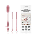 Silicone Cleaning Brush Kit,Water Bottle and Straw Cleaner Brush Set for Tumbler,Baby Bottle,Breast Pump Part,Nipple,Sippy Cup,Glass,Dishwasher Safe,BPA Free,3 Pcs