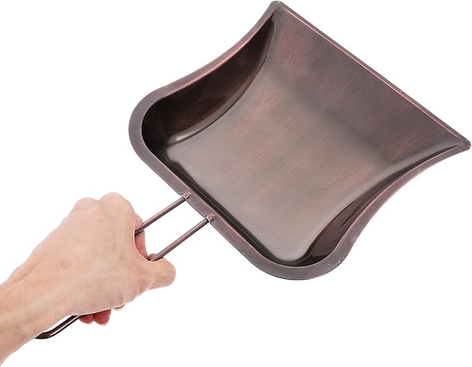DOITOOL Mini Stainless Steel Dust Pan with Wide Lip, Short Handle Handheld Dustpan for Workshop and Tabletop Cleaning, Silver Heavy Duty Dust Shovel for Industrial Use