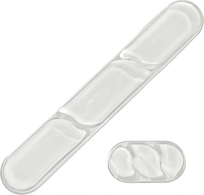 Ergonomic Cooling Gel Wrist Rest Pad for Computer Keyboard and Mouse, Arm Support with Non-Slip Base for Desk Cute Accessories (Classic, Transparently, Suitable for Keyboardand Mouse Set)