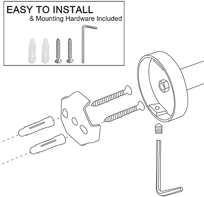 Lairuier Bathroom Hardware Set, 4-Piece Towel Holder Set Include Toilet Paper Holder,Towel Ring and 2 Towel Hooks Stainless Steel Wall Mounted Bathroom Hardware Accessories Set (Black and Gold)