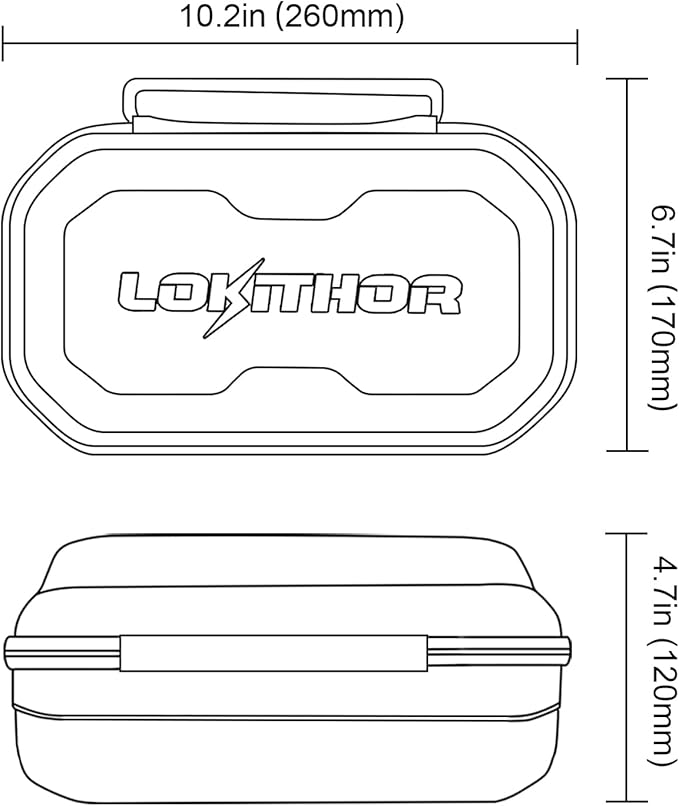 LOKITHOR J-Series Storage Bag EVA Protection Case for J400/J401/J401X/J402/JP400/JT400/JC400 LOKITHOR Battery Jump Starters
