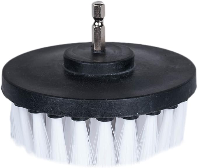 HIFROM 2 PCS, Soft and Medium Drill Brush Power Scrubbing Brush Drill Attachment for Cleaning Showers, Tubs, Bathrooms, Tile, Grout, Carpet, Tires, Boats,Upholstery