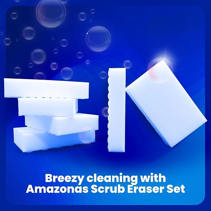 18‑Pack Magic Sponge Eraser Cleaner – High‑Density Melamine Cleaning Pads for Kitchen, Bathroom, Walls, Floors & Shoes – Heavy‑Duty, Chemical‑Free Scouring Sponges
