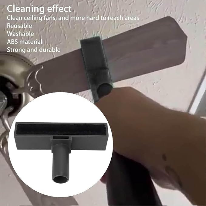 Generic Ceiling Fan Cleaner, Fan Cleaner Duster Attachment, Reusable Ceiling Fan Blade Cleaner, Fan Cleaners for Ceiling Fans, Furniture Cleaning Brush, Ceiling Fan Cleaning Tool. (Black)