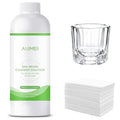 AIJIMEI Nail Brush Cleaner 120ml Acrylic Nail Brush Cleaner kit for Efficient Nail Art Brush Cleaning Quick Gel Removal Suitable for Professional and Home