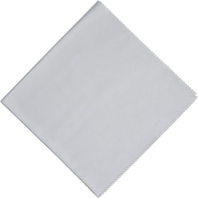 Microfiber Polyamide and Polyester Cleaning Cloth for Everywhere, Glasses, Screens & Delicate Surfaces – Soft, Camera Lens, Car Interior, Piano Black, Lint-Free, Reusable Zigzag Edge (Gray)