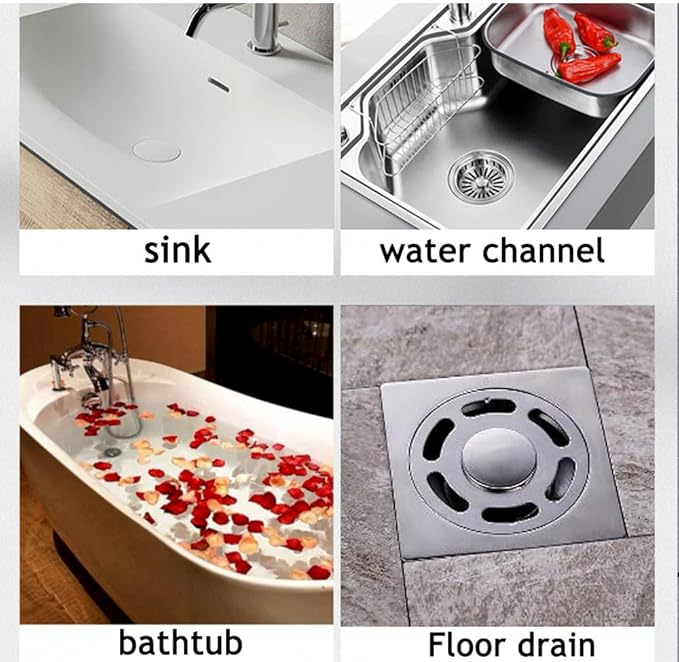 40 Pcs Disposable Shower Drain Cover Hair Catcher Shower Drain Mesh Stickers, Rectangular Hair Catcher Mesh Stickers for Bathroom, Laundry, Kitchen for Human and Pet Hair