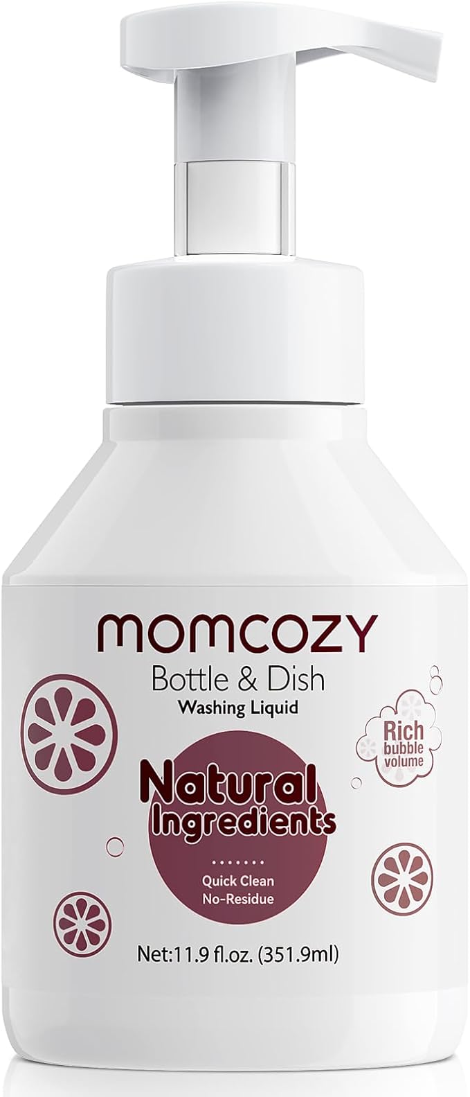 Momcozy Bottle Brush Cleaning Fluid, Powerful Cleaning with Natural Foam, Suitable for Momcozy Press Foaming Clean Bottle Brush Set, 11.9 Ounces