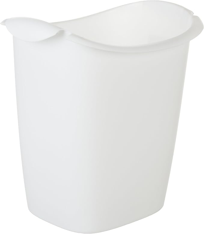 Rubbermaid Small Trash Can, Plastic, 3.5-Gallon/14-Court, White Wastebasket for Kitchen/Office/Bedroom/Bathroom