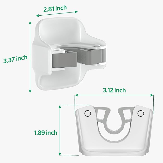 reliahom 5 Pack Broom Holder Wall Mount Mop Grippers No Drilling Self Adhesive Anti-Slip Mop Handle Hanger Dustpan and Broom Organizer Garage Storage Racks-White