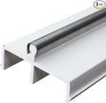 CWH Premium American Made Vinyl Sliding Door Track – 6ft, (72"), 3 Pack - Sliding Door Replacement Track, Bottom Rail and Rail Cover for Glass Patio Doors, with Heavy Duty Stainless Steel Cover