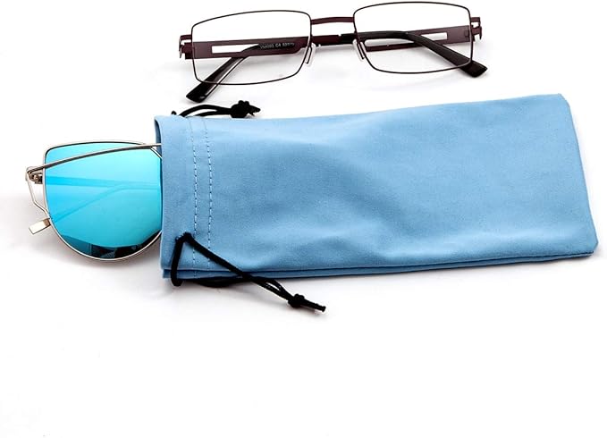 TRIUMPH VISION Soft Eyeglass Pouch 3 Pack - Pouch for glasses Microfiber Screen Cleaning Bag