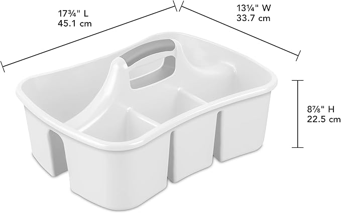 Caddy, Easy Carry, Handy Plastic Utility Storage, White