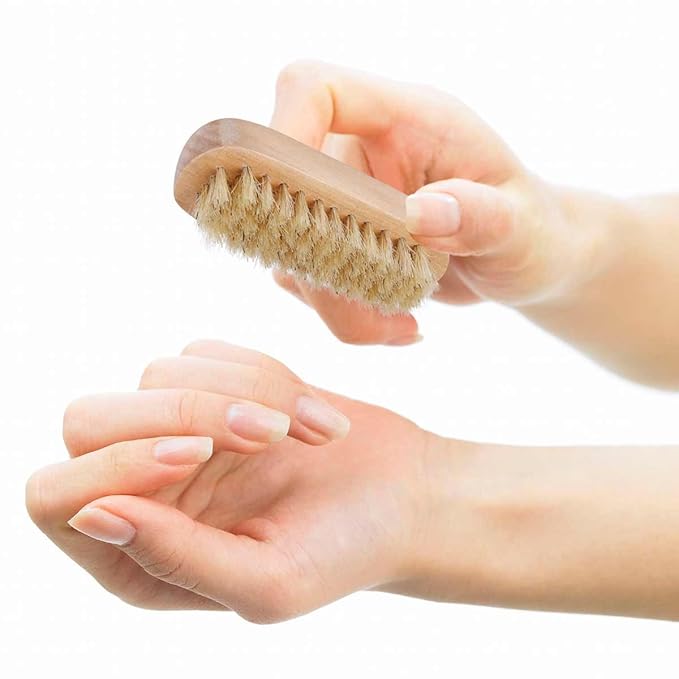Tbestmax Cleaning Nail Fingernail Brush Wood 2 Side for Manicure Pedicure Women Kids 4 Pack