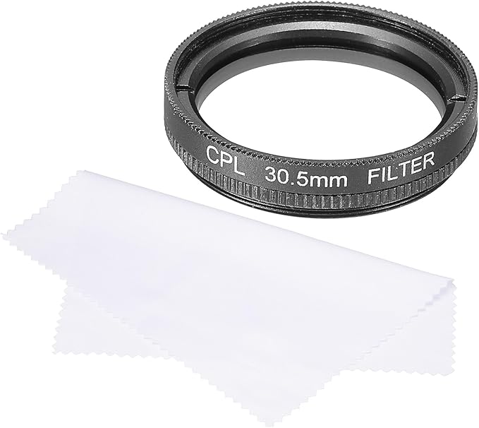 MECCANIXITY 30.5mm Circular Polarizer Filter, Double Sided Multi-Layer Coatings Polarizing Filter with Cleaning Cloth for Camera Lens